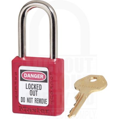 Master Lock 410 Safety Padlock Red
